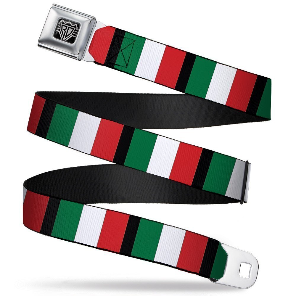 1152 Seatbelt Belt - Italy Flags - 1.5" Wide - 32-52 Inches in Length